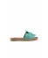 Yeşil Nil Deri Kadın Espadril Terlik