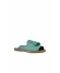 Yeşil Nil Deri Kadın Espadril Terlik