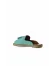 Yeşil Nil Deri Kadın Espadril Terlik