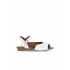 Beyaz Deri Kadın Düz Sandalet