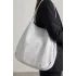 Beyaz Deri Kadın Omuz Çantası