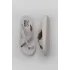 Beyaz Kırık Deri Kadın Parmak Arası Terlik