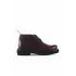 Bordo Deri Kadın Düz Bot