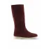 Bordo Süet Kadın Düz Çizme