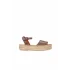 Gri Deri Kadın Espadril Sandalet