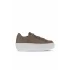 Gri Deri Kadın Sneakers