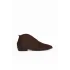 Kahverengi Nubuk Kadın Topuklu Bot