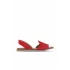 Kırmızı Alf Süet Kadın Düz Sandalet