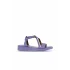 Lila Deri Kadın Düz Sandalet