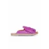 Lila Deri Kadın Espadril Terlik