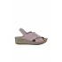 Pembe Deri Kadın Dolgu Topuklu Sandalet
