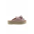 Pembe Deri Kadın Espadril Terlik