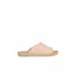 Pembe Deri Kadın Espadril Terlik
