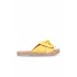 Sarı Deri Kadın Espadril Terlik