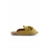 Sarı Deri Kadın Espadril Terlik