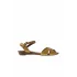 Sarı Deri Kadın Sandalet