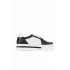 Siyah Beyaz Deri-Süet Kadın Sneakers