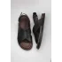 Siyah Deri Erkek Sandalet