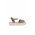 Yeşil Deri Kadın Espadril Sandalet