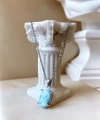 Larimar Taşlı Kolye (Rahatlatıcı Taş) |925 Gümüş