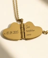 3 Fotoğraflı 4 Sayfa Yazılı Kitap Kolye