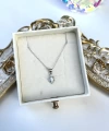 Minimal Opal Taşlı Vintage Kolye I 925 Gümüş