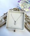 Minimal Opal Taşlı Vintage Kolye I 925 Gümüş