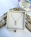 Minimal Opal Taşlı Vintage Kolye I 925 Gümüş