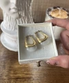 Beyaz Akik Taşlı Vintage Küpe I Çelik