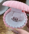 Pembe Taşlı Kelebek Yüzük I Çelik
