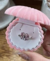 Pembe Taşlı Kelebek Yüzük I Çelik