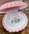 Opal Taşlı Taç Kalp Yüzük I Çelik