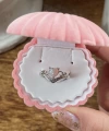 Opal Taşlı Taç Kalp Yüzük I Çelik