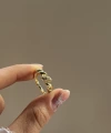 Örmeli Taşlı Yüzük I Çelik