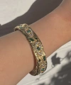 Yeşil Taşlı ve Göz Motifli Vintage Kelepçe Bileklik
