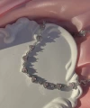 Pembe Kalp Motifli Zincir Choker