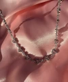 Pembe Kalp Motifli Zincir Choker