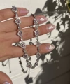 Pembe Kalp Motifli Zincir Choker