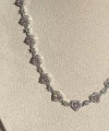 Pembe Kalp Motifli Zincir Choker