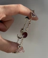 Bordo Taşlı Çoklu Bileklik I Xuping