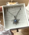 Opal Taşlı Sun Kolye I Çelik