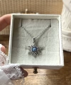 Opal Taşlı Sun Kolye I Çelik