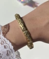 Taşlı Vintage Kelepçe Bileklik I Çelik