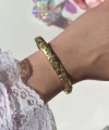 Taşlı Vintage Kelepçe Bileklik I Çelik