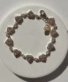 Pembe Taşlı Kalp Bileklik