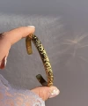 Güneş Motifli Vintage Kelepçe Bileklik I Çelik