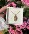 Oval Vintage Güneş Kolye I Çelik