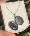 Oval Desenli Kapaklı Kolye I Çelik