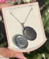 Oval Desenli Kapaklı Kolye I Çelik