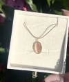 Pembe Taşlı Vintage Kolye I Çelik